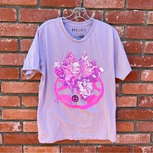 Men’s Anime T-shirt JoJos Bizarre Adventures Box Lunch Medium Purple Manga